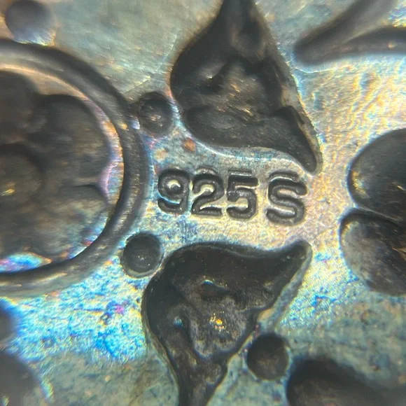 Andresen & Scheinpflug Norway vintage Sterling Silver Black Enamel Brooch pin - Picture 12 of 16